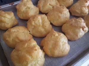 profiteroles - baked dough